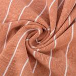 Cotton And Linen Single Jersey Striped Material Fabric For T Shirt