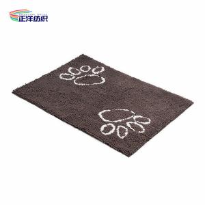 Quality 24&quot;X36&quot; Door Carpet Mats 1000GSM Chocolate Chenille TPR Waterproof Rubber 15mm Entrance Rugs Outdoor wholesale