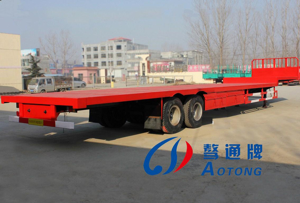 Common Mechanical Suspension 2 Axles Platform Trailer Flat Bed Semi Trailer WEORES6641A