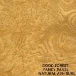 Lengthened Size 2745mm Faced Natural Ash Burl Wood Veneer Paint Free Panel Hand