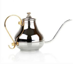Quality bar cafe 650ml stainless steel gooseneck kettle pour over coffee hand drip pot wholesale