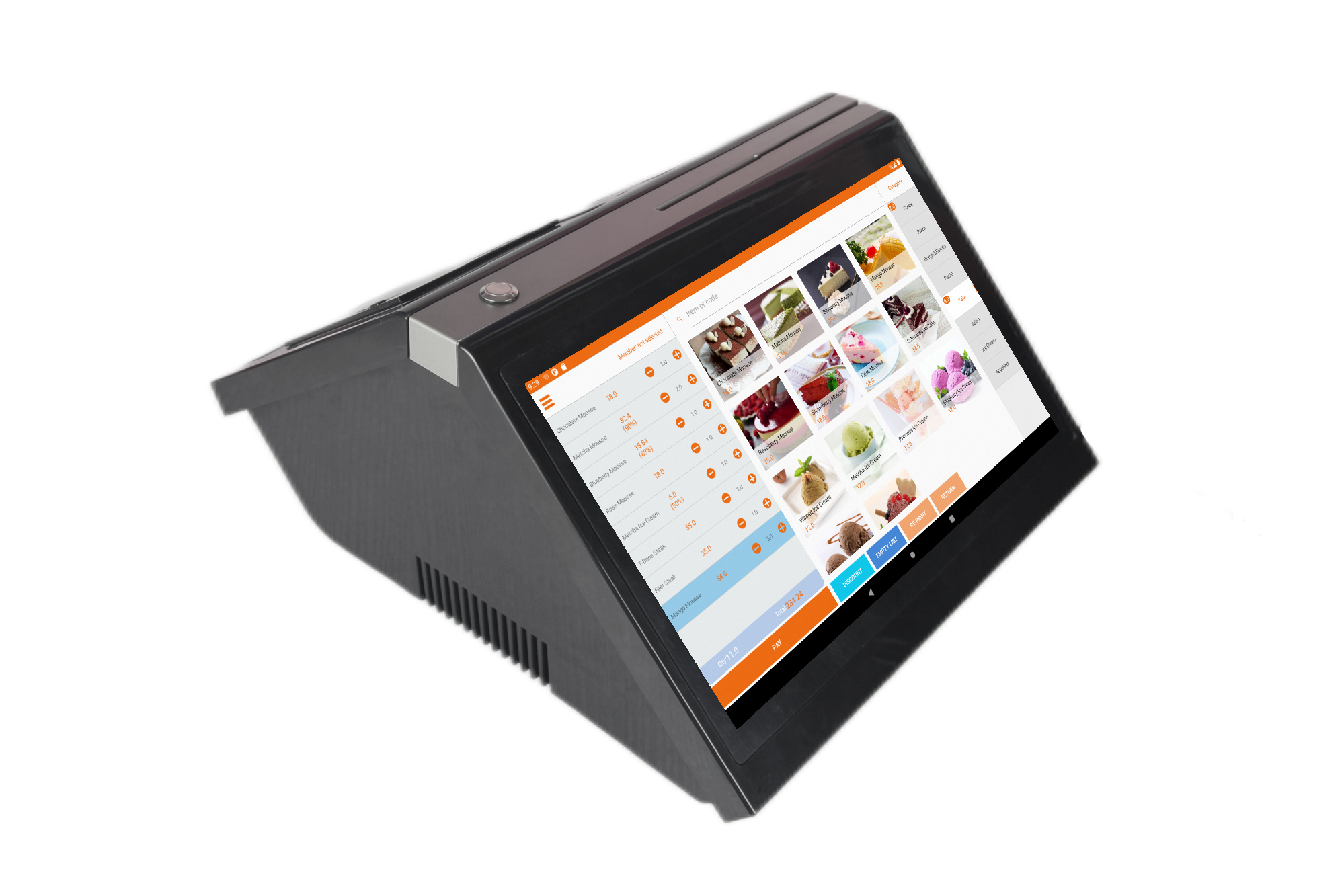 14.1" Full HD Touch Screen POS Terminal for Retail Restaurant Self-Service Payment