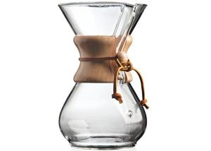 Quality Classic Series Antique Glass Coffee Pots With Wooden Collar Handle / Leather Tie wholesale