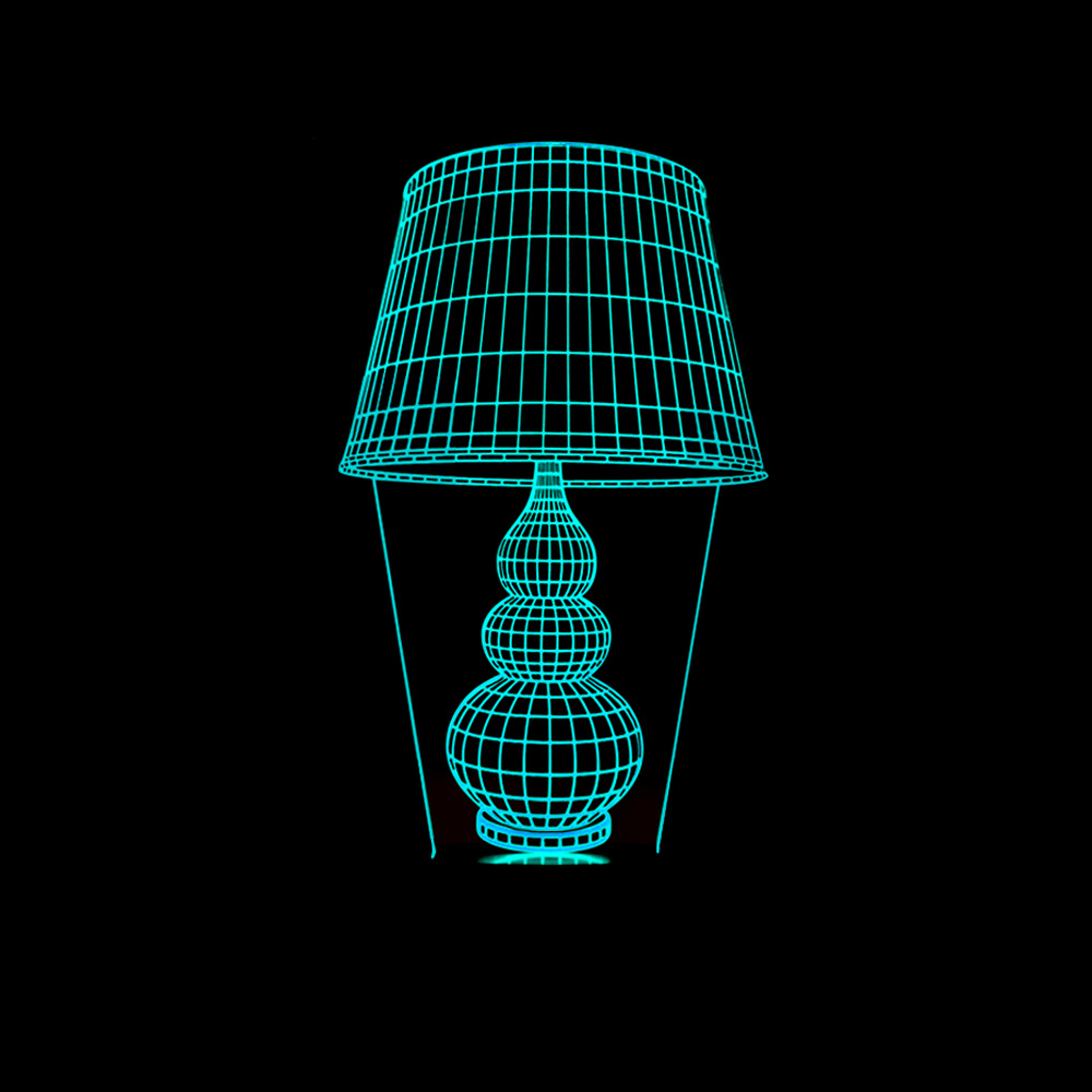 Table lamp light shape 3D Colorful touch remote control LED vision festival gift 3D night light
