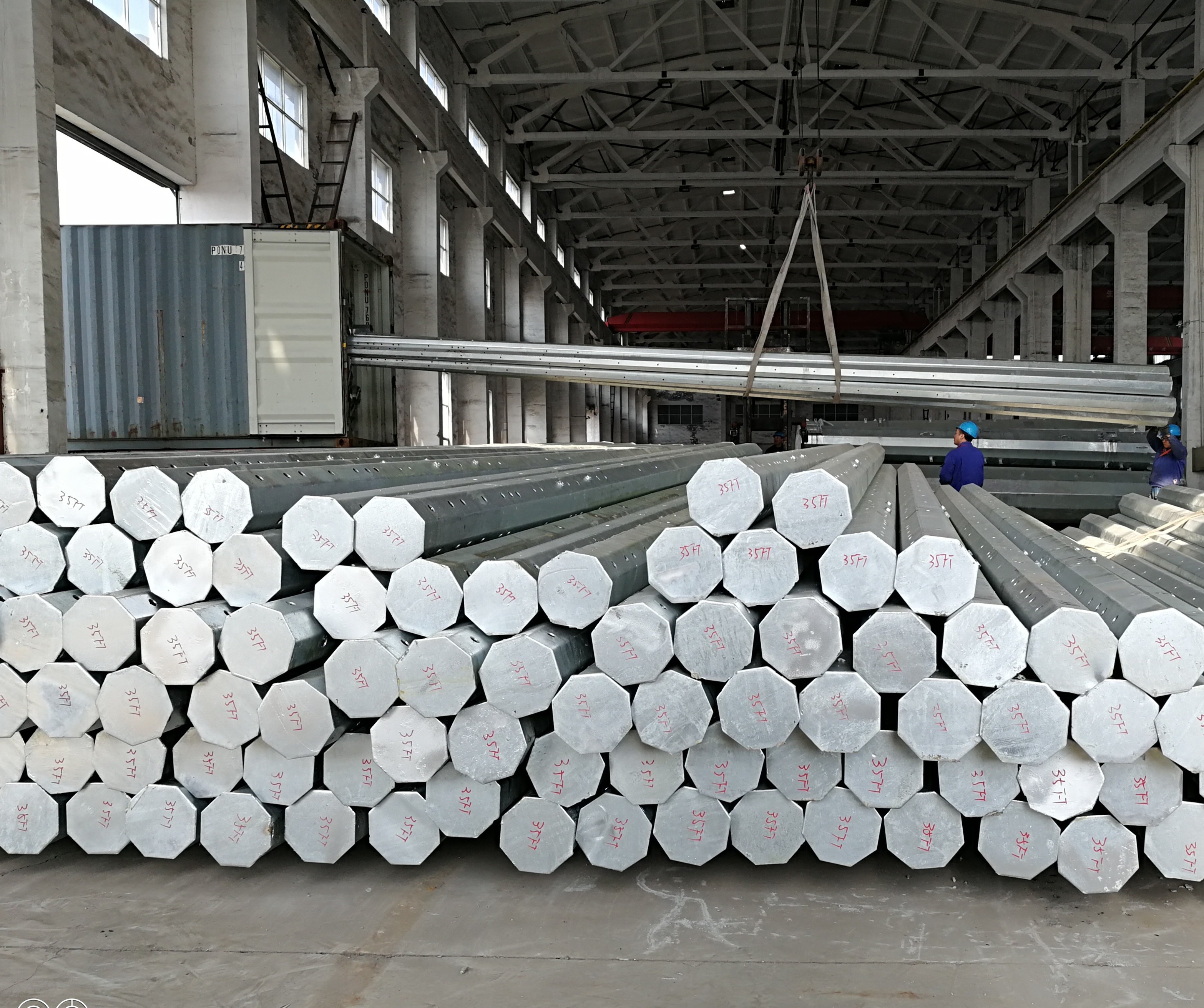 Octagonal 30FT High Utility Power Steel Pole For Distribution Line