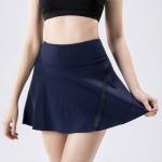 High Elastic Female Tennis Skirts Spliced Mesh With Inner Pockets Golf Skirts