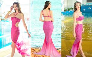 Quality Women's Mermaid One Piece Swimsuit Polyester Material Custom Color / Size wholesale