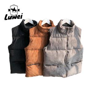 Quality Leisure Crop Top Bubble Vest Polyester Utility Cotton Utility Sleeveless wholesale