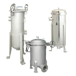 Quality 304 / 316 Stainless Steel Bag Filter Housing Industrial Water Hepa Filters wholesale