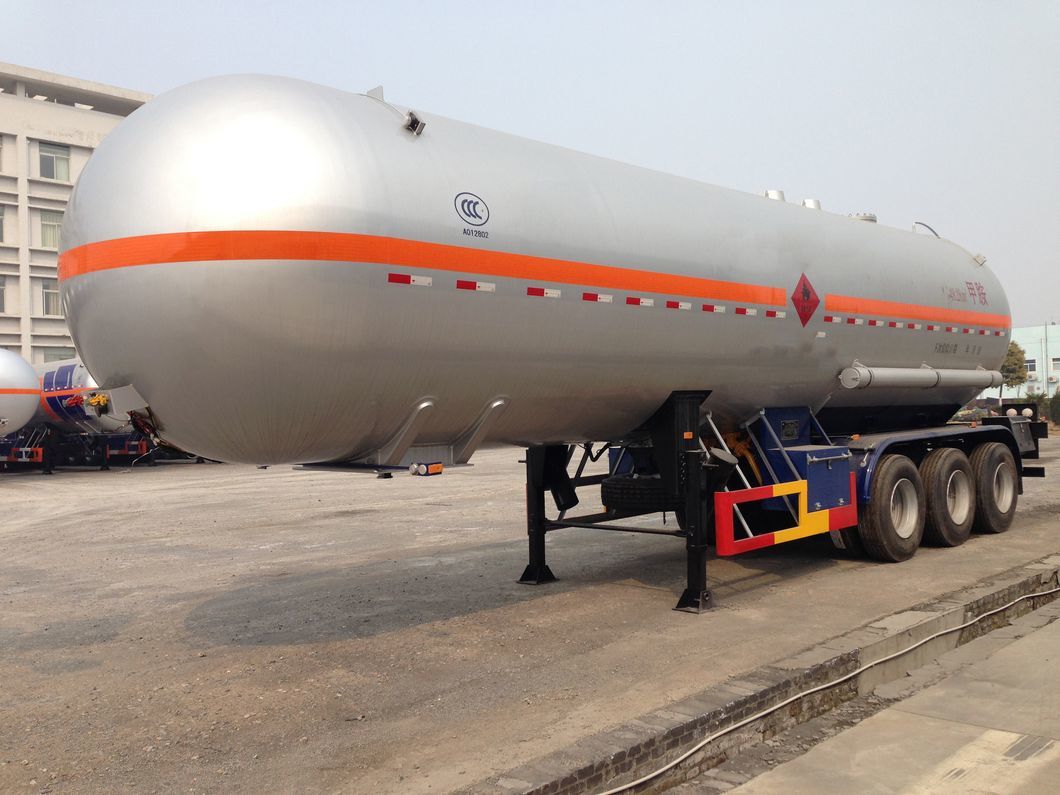45000L 3 Axles Liquefied Petroleum Gas Lorry Tank Semi Trailer