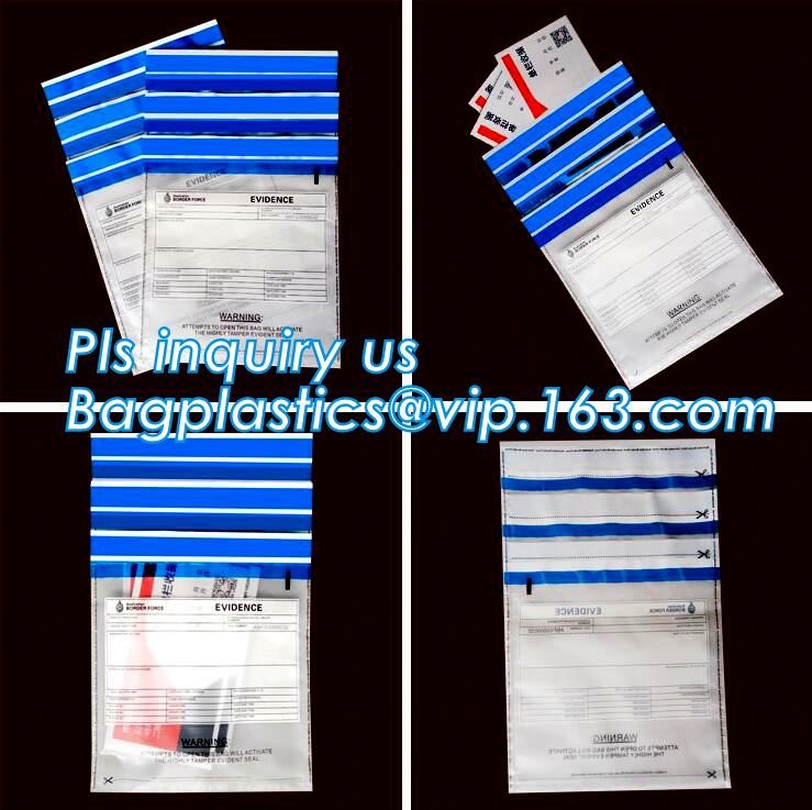 Opaque Tamper Evident Sealing Plastic Bank Money Steb Security Bag / Custom Self Adhesive Plastic Courier Bag, bagease