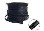 15mm Heat Resistant Wire Sleeve , Expandable Braided Sleeving Black For Cable