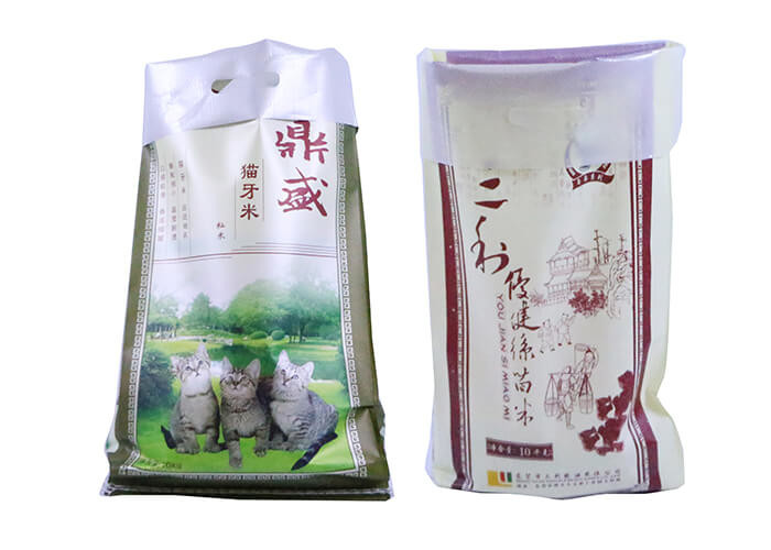 25Kg Double Stitched Rice Sack Bag , 50Kg PP Woven Bags Customization Packaging