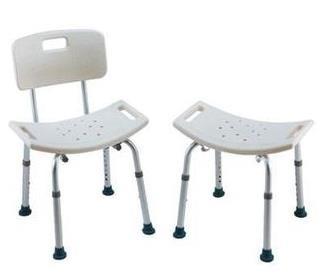 Lightweight Bath Height Adjustable Shower Chair , Padded Seat Shower Bathroom