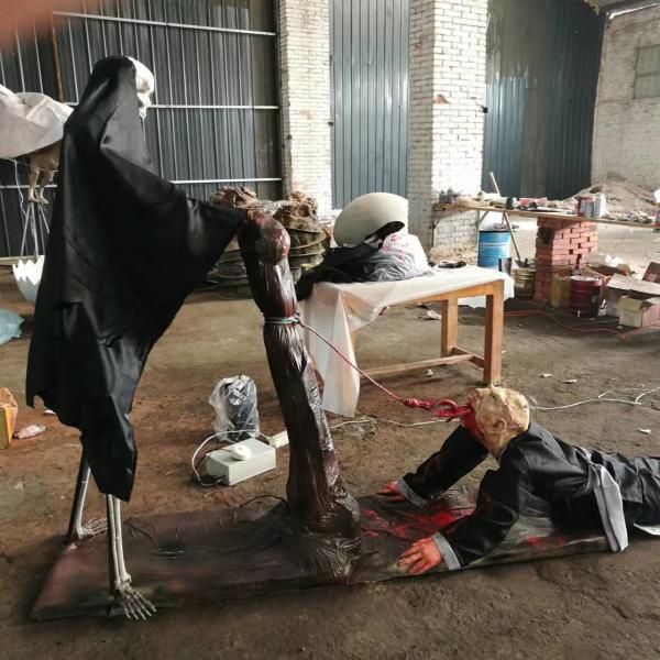 Horror Animated Haunted Halloween Decorations Mansion Yard Customized Life Size