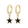 Buy cheap Colorful Enamel Star Hoop Earrings Real 925 Sterling Silver Earrings Rhodium from wholesalers