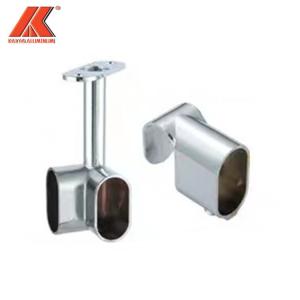 Quality Furniture Die Casting Parts Oval Wardrobe Tube End Hanging Bracket wholesale