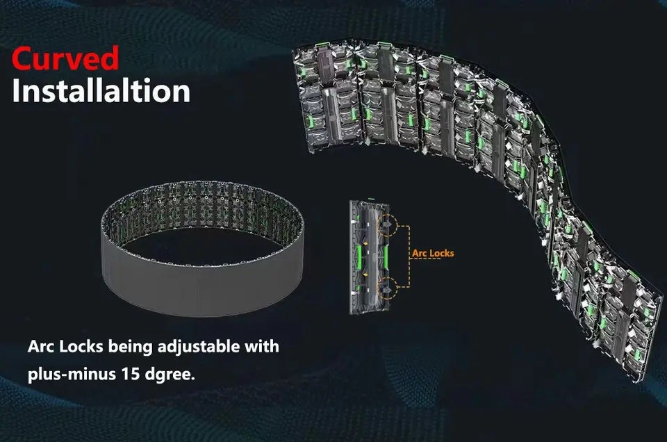 HD Full Color 500x500mm Stage Rental Led Display 3840Hz Removable Power Box