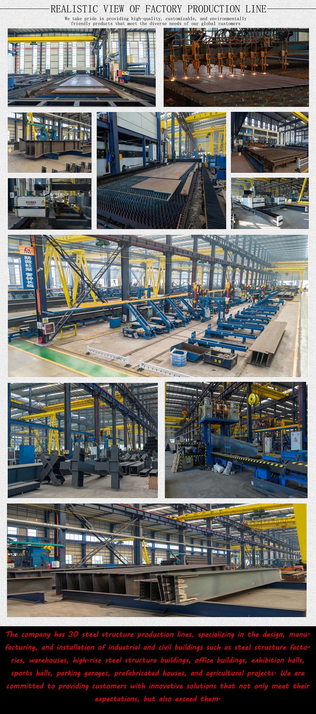 Anti Corrosion Galvanized Prefabricated Steel Structure Workshop Warehouse