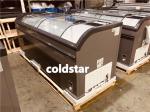 Commercial Big Capacity Curved Glass Door Chest Freezer