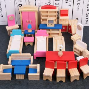 Quality Classical 26CM Wooden Dolls House Furniture Diy Miniature Dollhouse Accessories wholesale