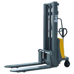 Quality 550mm Fork Width Semi Electric Pallet Stacker 24V/400Ah 1700mm Overall Length wholesale