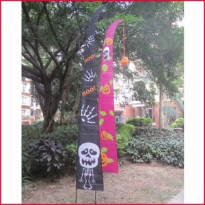 Quality Halloween Garden Flag Skeleton and pumpkin wholesale