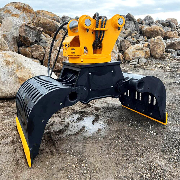 Hydraulic Excavator Sorting Grab 1 Cbm For Recycling Demolition