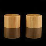 24 410 24mm Logo Engraving Cosmetic Bottle Bamboo Screw Cap