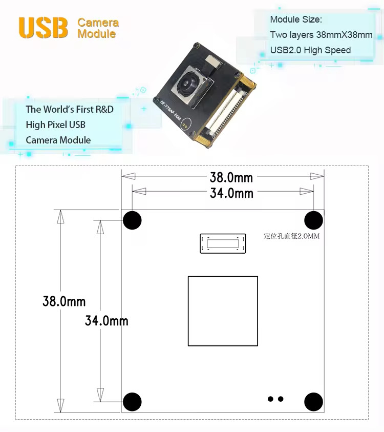 High Pixel 50MP Sony IMX766 Sensor USB Board Camera Module For Sweeping Robot