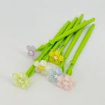 Promotion Creative Acrylic Crystal Daisy Flower Silicone Neutral Pen For Gift