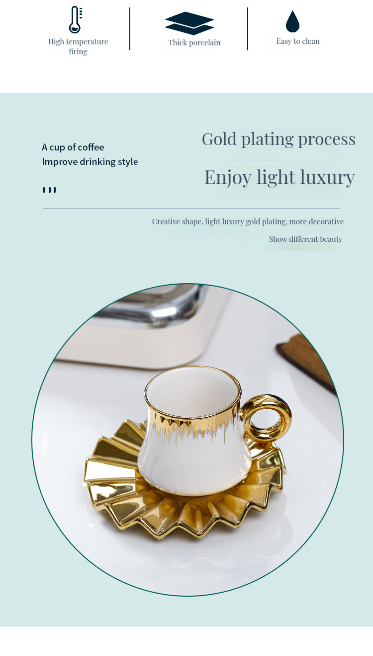 Elegant Coffee Tea Wallpaper Design Ceramic Western Dinner Set for Sustainable Living