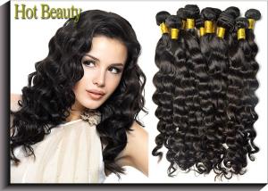 Quality Original Virgin Silky Hair 5A Virgin Brazilian Hair , Natural Black Color wholesale