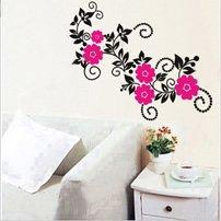 Cool Large Nontoxic Removable Wall Flower Stickers HB-085