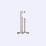 Matte Nickel Ribbed Ball Finial 25mm Pipe Curtain Rods For Window Decoration