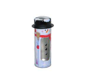 Quality Snowman Shape Cartoon Metal Box With Window 4c Printing 86*245Hmm wholesale