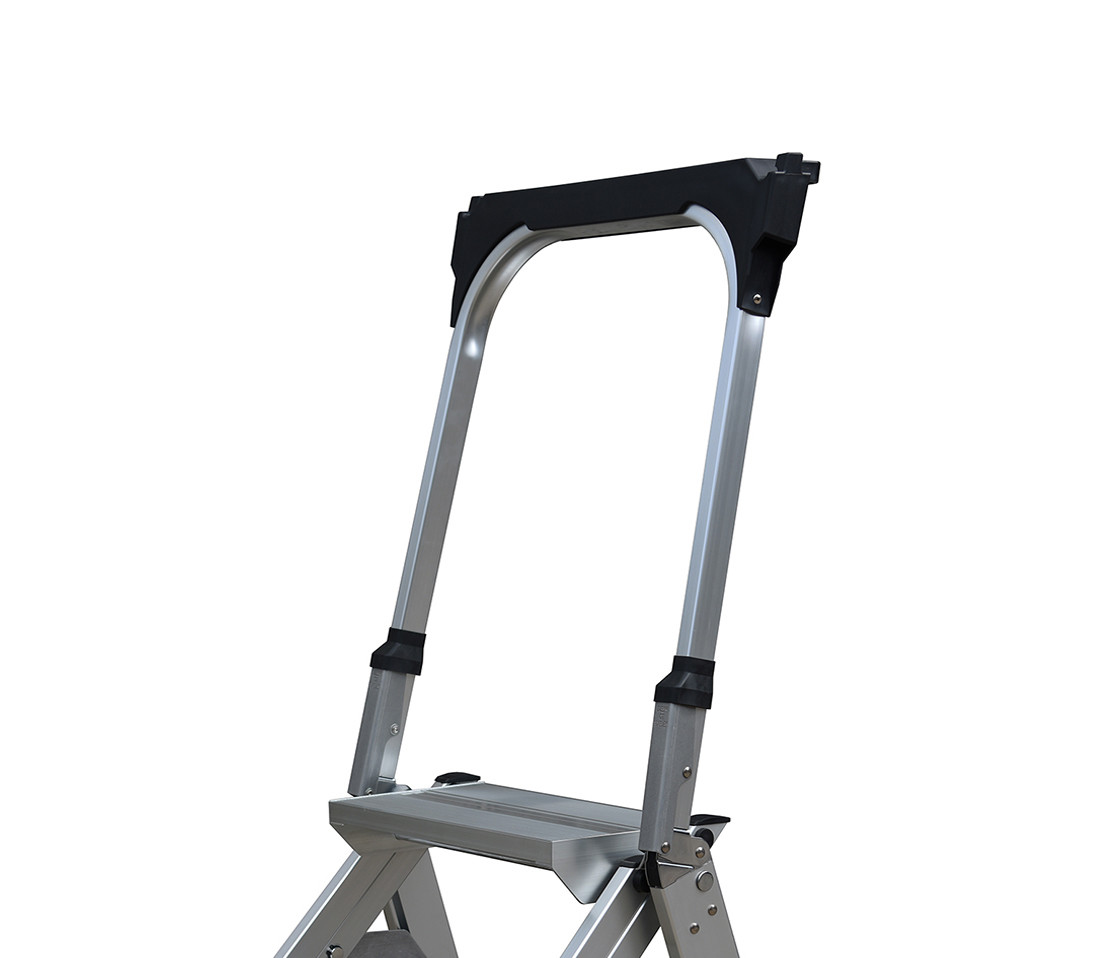 Silver Aluminium Platform Ladder 3 Step Lightweight Aluminium Steps