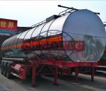 Stainless Steel Petroleum Tank Trailers , 45 000 Liters 3 Axle Fuel Tank Trailer