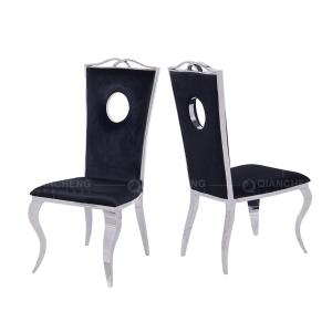 Quality Modern 56x50x110cm Leather Dining Room Chair Highback Black PU Dining Chairs wholesale