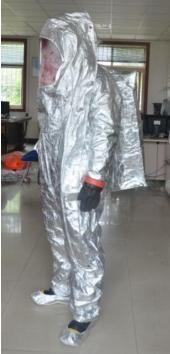 Acid Proof Fire Resistant Suit Modified PVC Double Coated Fabric For Firefighter