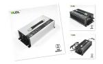 48V 30A Portable Battery Charger For Lithium Ion And Lead Acid Batteries Black