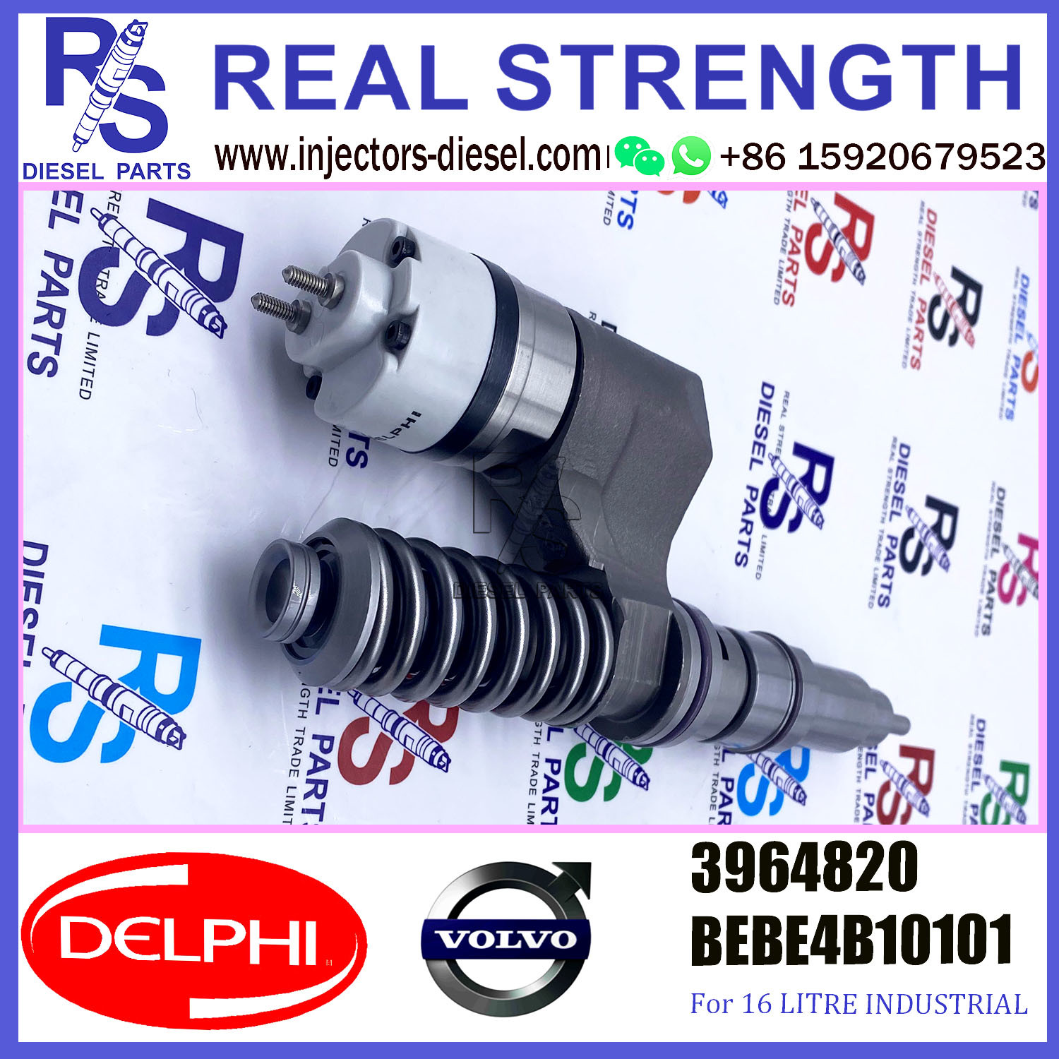 DELPHI injector 3964820 BEBE4C10101 Diesel pump Injector V-O-L-V BEBE4C10101 A1 for D12 3080 EURO SPEC 380-420 HP