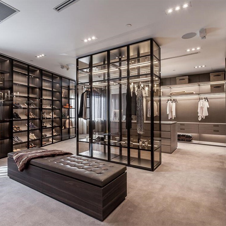 European Design Professional Modern Furniture Convertible Walk In Wooden Closet Bedroom