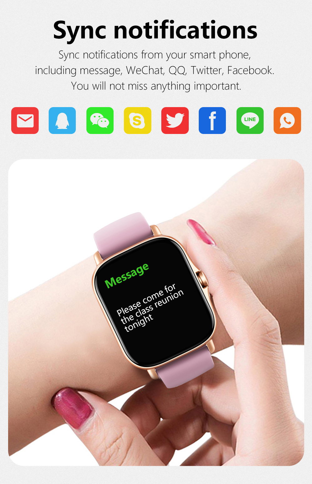2022 New Aliexpress Hot Sale Square Shape Full Touch Screen Women Men CT02 Smart Watch