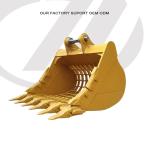 OEM 50*50 mm Mini Excavator Sieve Bucket With Cutting Edge Blades for Sale