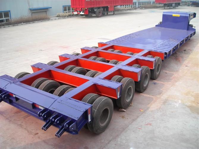 Manufacture 150 ton 4 Row 8 Axles Semi-Trailer for Heavy Duty Equipment Transportation