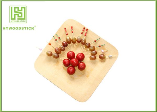10'' Thanksgiving Holiday Disposable Wooden Plates Natural Barbecue / Sandwich