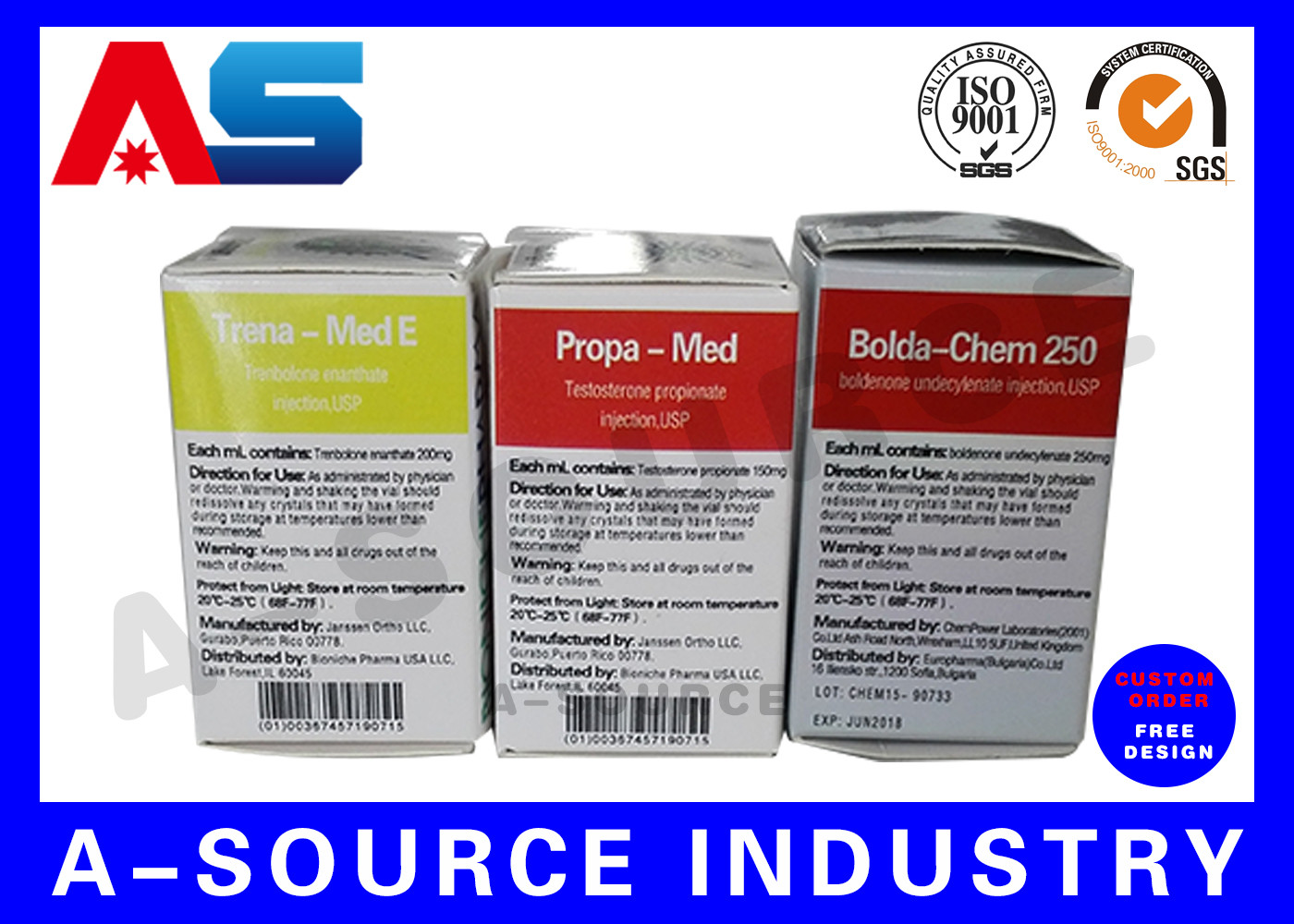 Medical Science Carton Box 10ml Vial Boxes CMYK Regular Printing Glossy Box