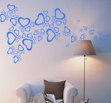 Quality Large Star Removable Wall Flower Stickers YX-068 / Design Wall Sticker wholesale