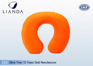 Quality Orange Travel Neck Pillow Embroidery Memory Foam For Car Flight wholesale